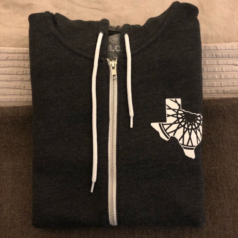 SoulCycle Grey Fleece Hoodie “Texas PRST” - Medium